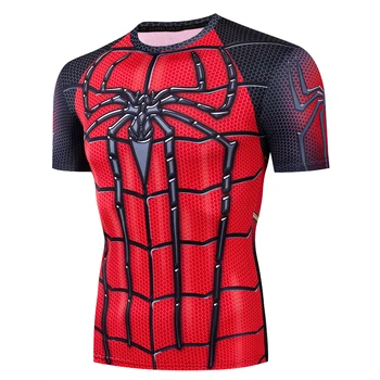 

2019 New Marvel Movie Spiderman Far from Home T Shirt kids 3D Short Sleeve Summer Shirt Fashion Compression T-Shirt Tops Tees
