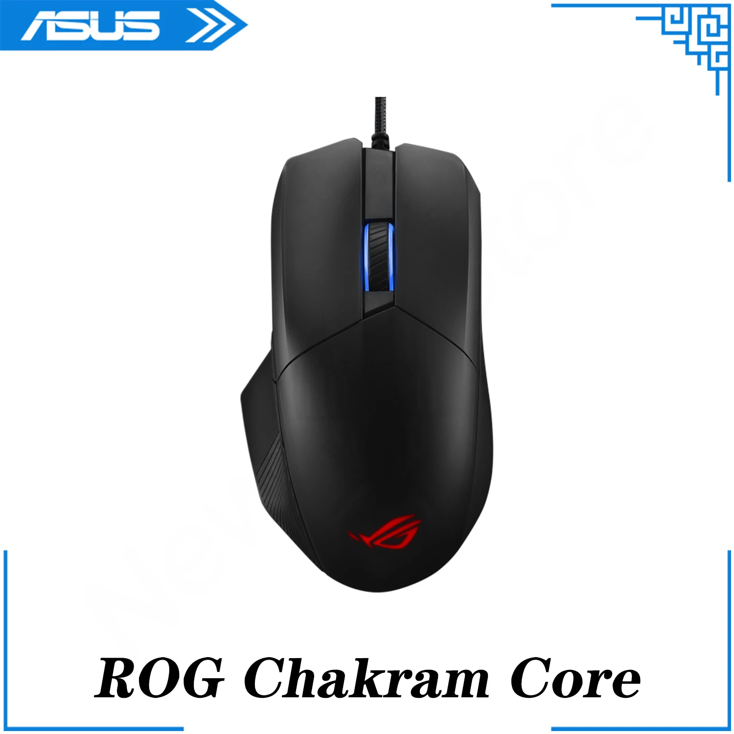 

ASUS ROG Chakram Core Gaming Mouse Featuring Programmable Joystick 16000 DPI Sensor, adjustable weight and Aura Sync lighting