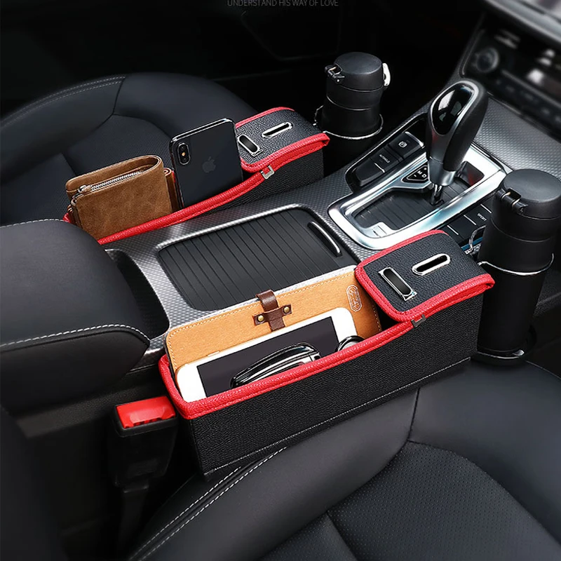 Seggiolino Auto Gap Storage Bag Pu Pocket Shape Per Fiat Punto 500 Palio Argo Grande Panda Lifan X60 Cebrium Solano New Celliya Smily