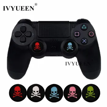 

IVYUEEN 4 pcs for Play Station 4 PS4 Slim Pro Controller Skulls Silicone Analog Thumb Stick Grips Caps For Xbox 360
