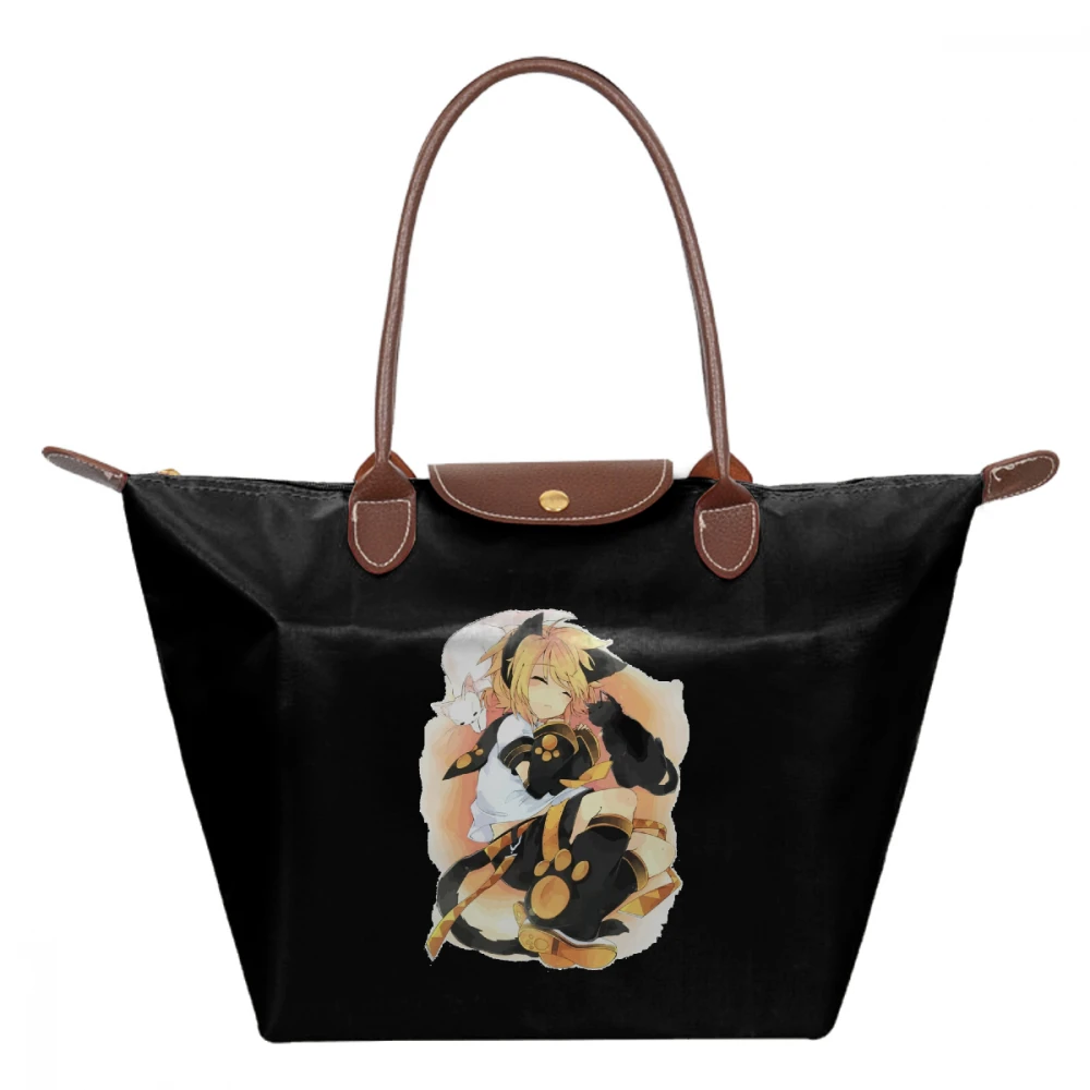 

Hatsune Miku Handbag Kagamine Len Top-handle Bags Print Teen Women Tote Bag University High quality Womens hobo Handbags