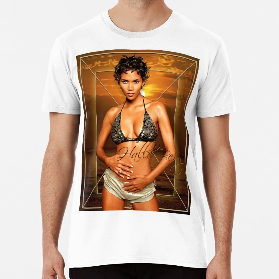 Мужская рубашка холле Берри плакат для женщин и мужчин футболка | одежда