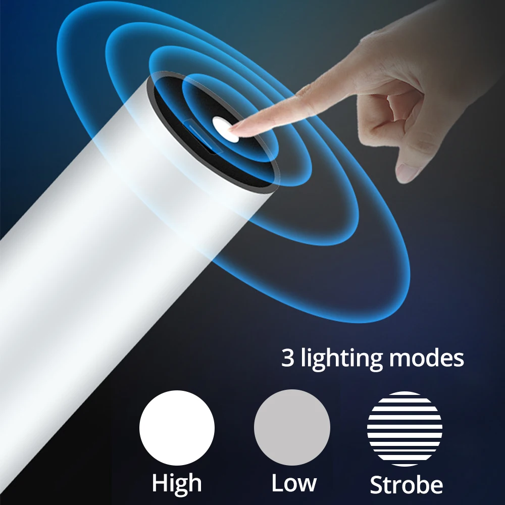 USB Перезаряжаемый простой Креативный светодиодный фонарик из алюминиевого