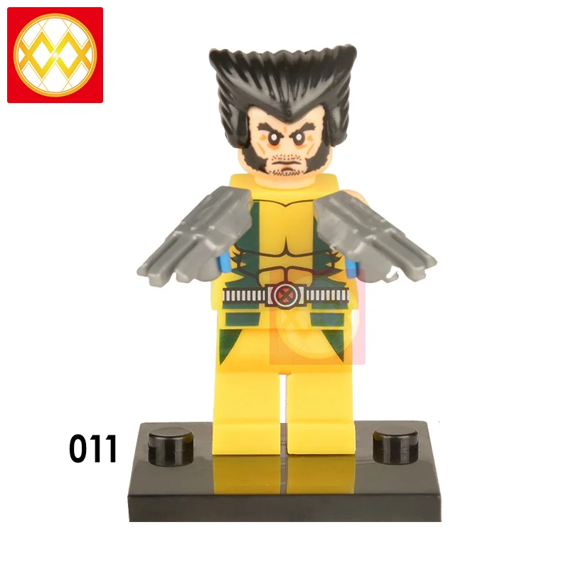 XH011 100 шт/партия оптовые игрушки X-men Santa Wolverine Deapool мутанты машина для уничтожения кабеля Человек-паук Харли Куинн строительный блок подарок - Цвет: XH011