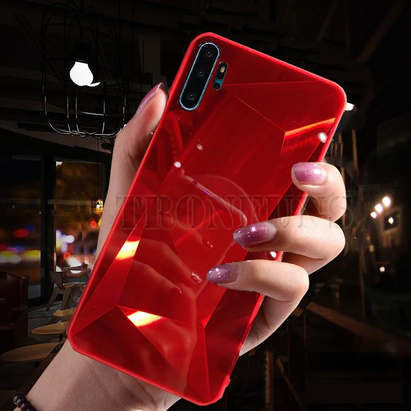 Красный 3D зеркальный Алмазный чехол для huawei P20 P30 Lite P Smart Plus Y5 Y6 Pro Y7 Prime Honor 10i 10 Lite 8A 8X8 S 7C Блестящая крышка - Цвет: Красный