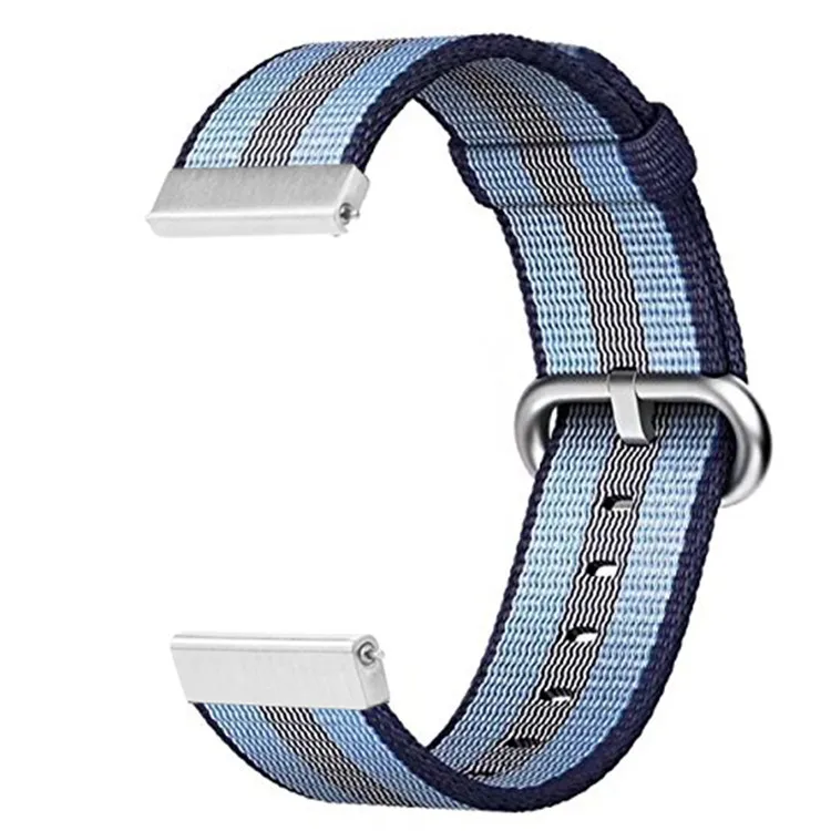 stripe blue 20 мм 22 мм ремешок в полоску для samsung Galaxy Watch Active 46 мм 42 мм нейлоновый ремешок для samsung gear Sport S2 S3 huawei Watch gt 2 - Цвет ремешка: stripe blue