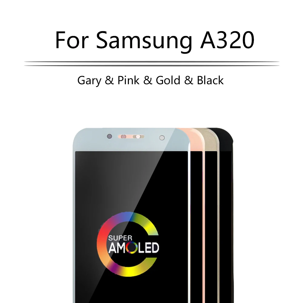 

AMOLED 4.7" For SAMSUNG Galaxy A3 2017 A320 LCD Display Touch Screen Digitizer For Samsung A320 A3 2017 Display Screen REPLACE
