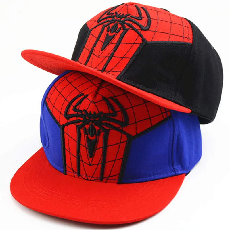 Шапки для маленьких мальчиков и девочек, SPIDER-MAN детская бейсбольная кепка с героями мультфильмов, шапка в стиле хип-хоп с вышивкой для мальчиков и девочек, детская бейсболка