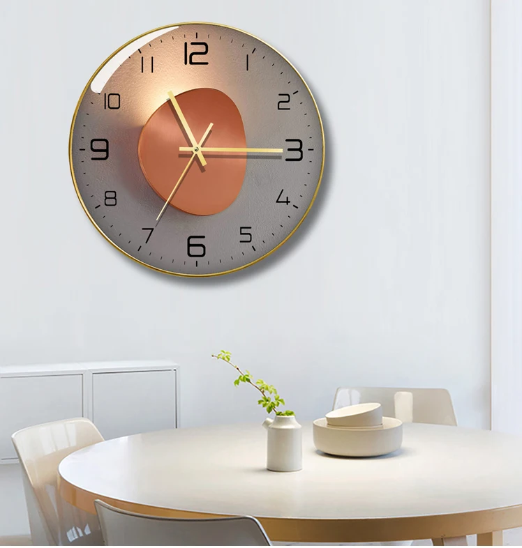 Home Living Room Decor Creative Wall Clock 3D Personality Clock Mute Dining Room Kitchen Cafe Room Decoration Wall Watch Bedroom