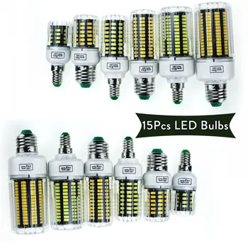 

15X LED Corn Light Bulbs E27 E12 E14 B22 5730 SMD 30W - 165W Equivalent Lamp 31 58 74 105 140 170 LEDS 110V 220V For Home Decor