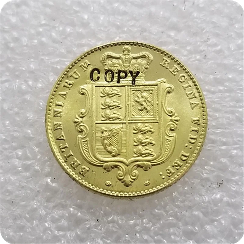 1839 Великобритания 1/2 Sovereign-Victoria(1-й портрет) Имитация монеты