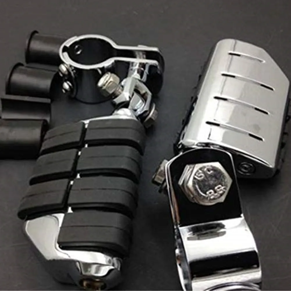 2x мотоциклетные зажимы для ног 1 &quot~ 1/4&quot Harley Honda Yamaha Suzuki Kawasaki