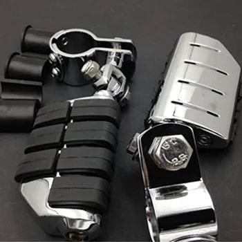 

2x Motorcycle Highway Footrest Clamps 1" ~ 1 1/4" Foot Pegs Chopper For Harley Honda Yamaha Suzuki Kawasaki Universal