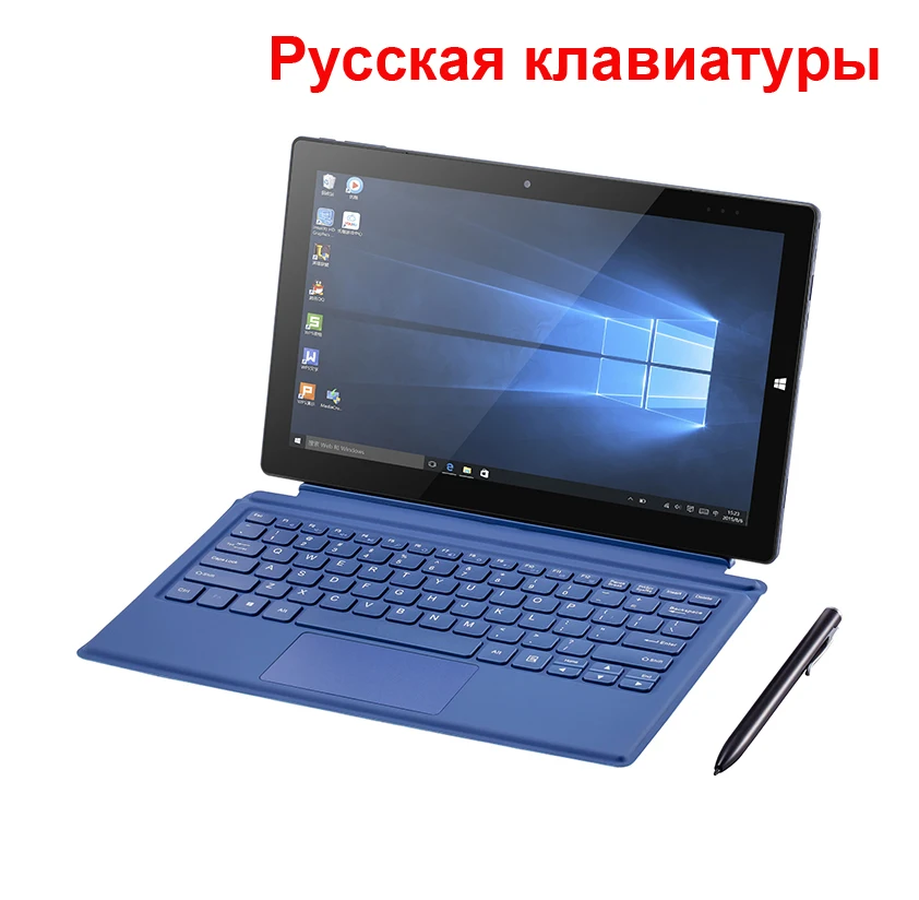 11,6 2 en 1 Tablet PC Windows 10 Celeron N4100 8GB RAM + 128GB eMMC + 512GB SSD portátil Dual cámaras WIFI HDMI BT teclado ruso