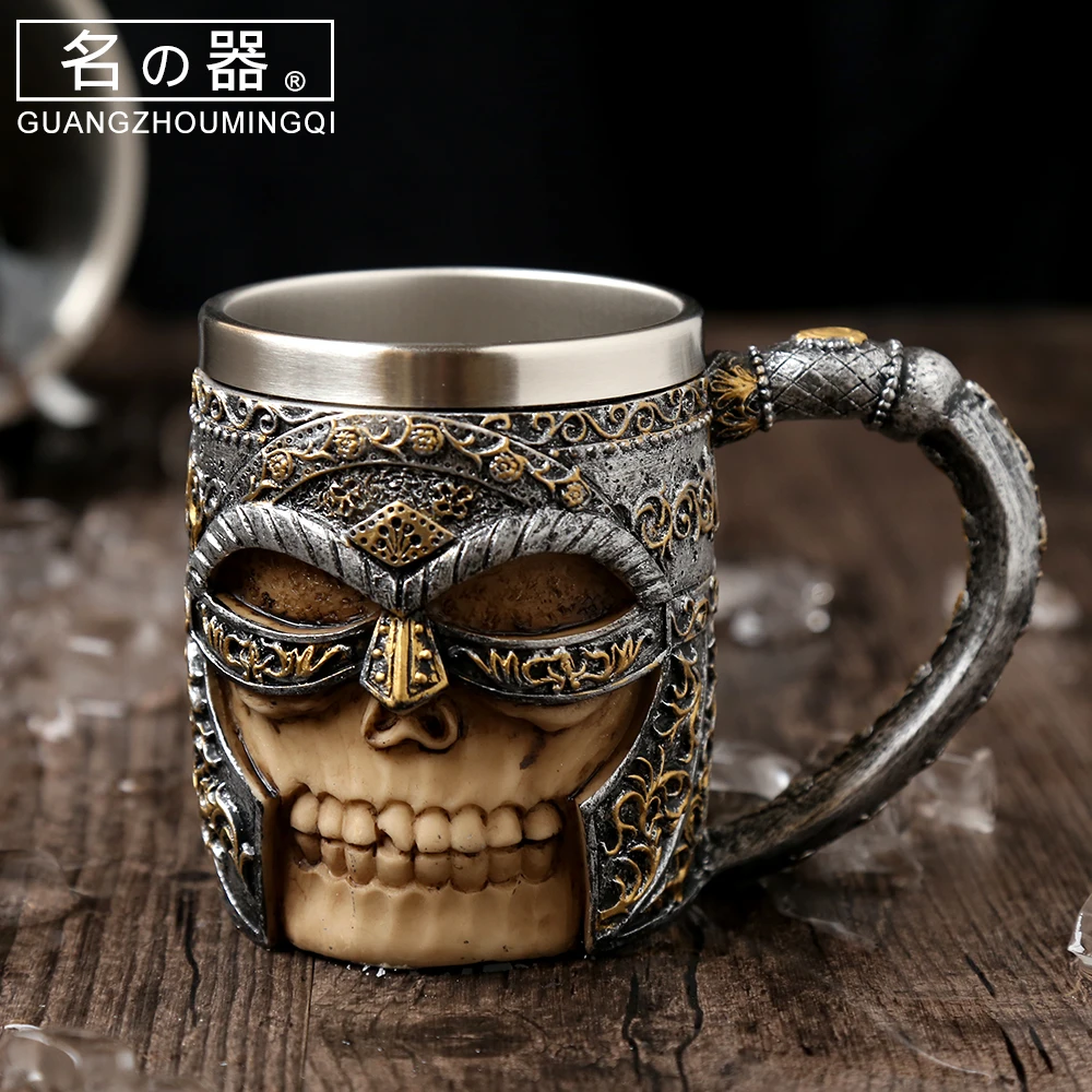 

Creative Stainless Steel Mug Large Capacity Mug Personality Mug Cup Cocktail Cocktail Skull Head