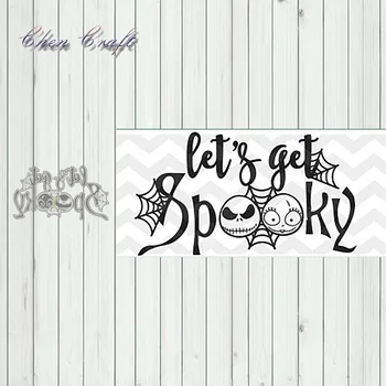 

Metal Cutting Dies Stencil Let's get Spooky For DIY Scrapbooking Embossing Paper Cards Album Making Craft Dies Cut
