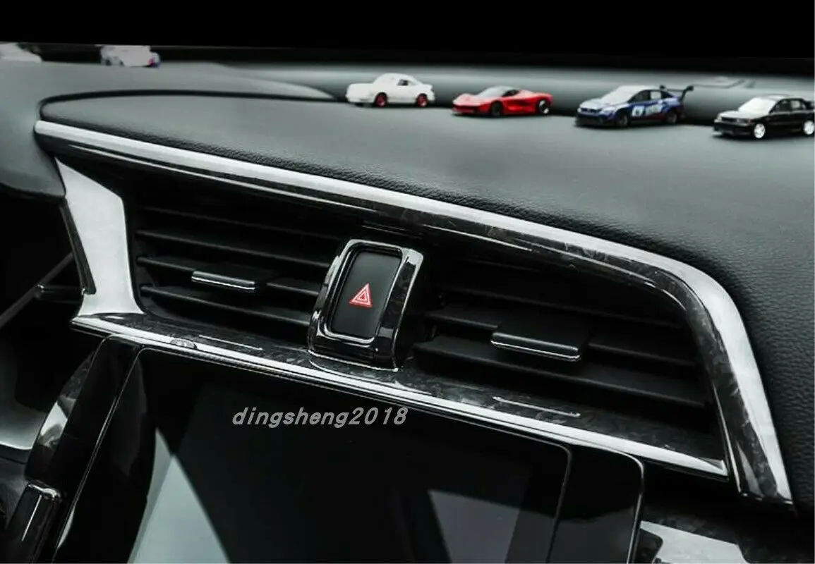 Модификация автомобиля аксессуары для автомобиля черная текстура полное украшение интерьера автомобиля Накладка для Honda Civic