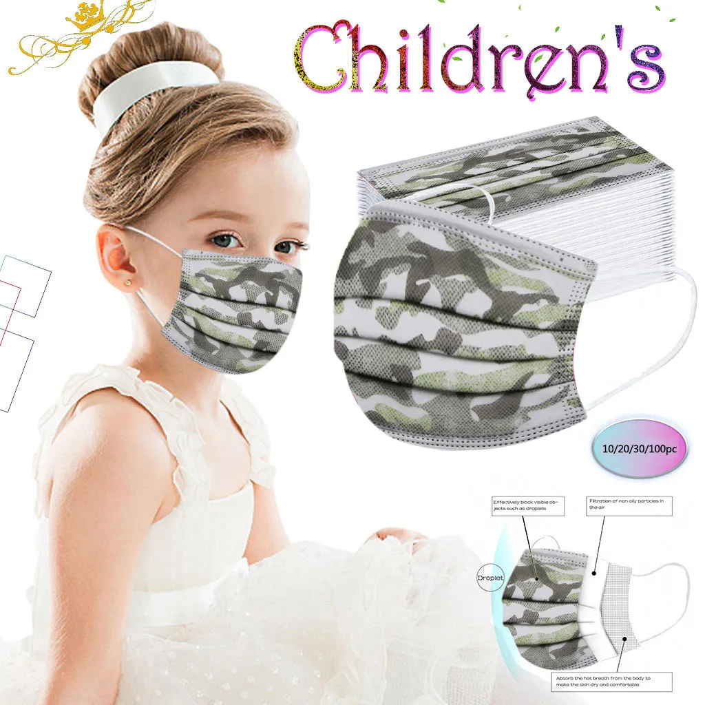 100pc Designer Mask For Face Children Disposable Mascarillas Masque 3ply Ear Loop In Stock 12hour Fast Ship Маска На Рот |