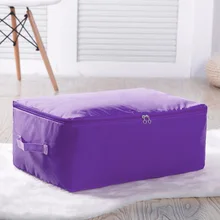  Closet Organizer 130g Simple Pure Color Wrap Clutter Storage Bag Zip Lock Plastic Bag Luggage Organizer Oxford Quilt Storage Bag 
