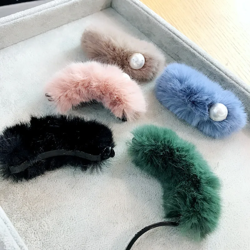 

New Autumn and Winter Korean Simple Artificial Wool Big Hairpin Fashion Headwear Hair Accessories Hair Clips for Women Barrettes