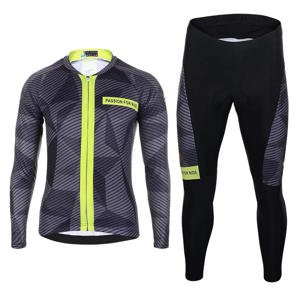 New Men's Winter Cycling Clothing Set Long Sleeve Thermal Fleece Cycling Jersey Set ropa de ciclismo de invierno Keep Warm Kit