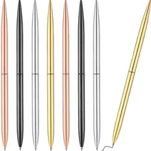 

1000Pieces Metal Durable Business Ballpoint Portable Small Pen Exquisite Writing Tool Office School Supplies Black Blue Ink