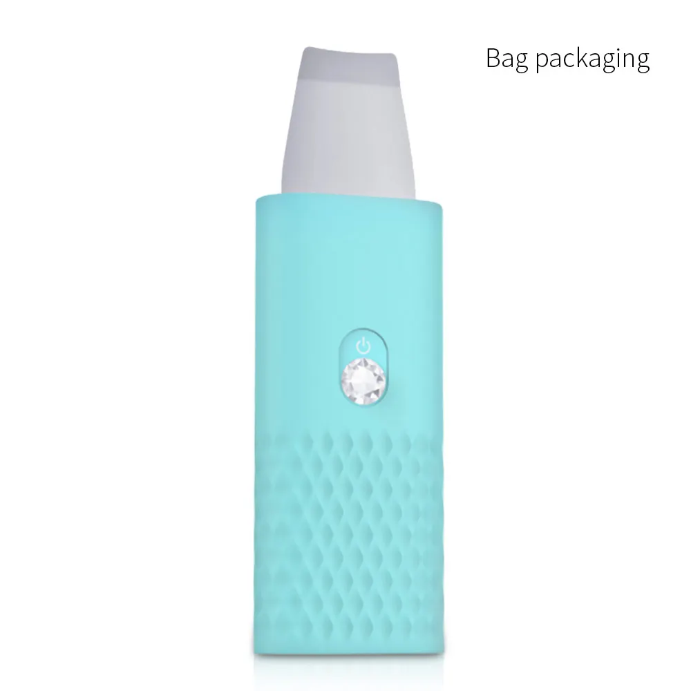bag packaging 1 Ультразвуковая скруббер для кожи Глубокая очистка лица скруббер Вибрационный для очищения лица шпатель для кожи пилинг прибор для красоты - Цвет: bag packaging 1