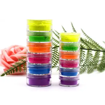 

6 Color Lasting Fluorescent Eyeshadow High Pigment Matte Mineral Powder Spangle Neon Eyeshadow Palette TSLM1