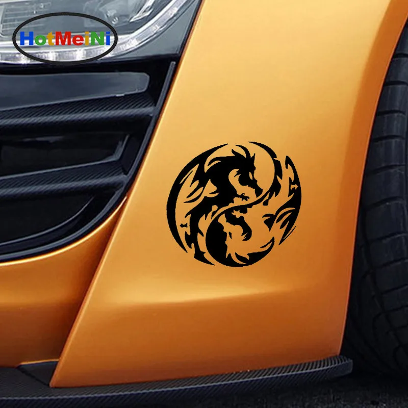 

HotMeiNi 14x14 cm Mysterious Ancient Tribal Dragon Totem Yin Yang Funny Car Sticker Window Home Wall Cover Vinyl Decal 2 Colors