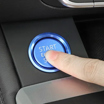 

Car Engine START Button Cover Ring STOP Key Switch Decoration Sticker Auto Accessories For Audi A4L A5 A6L A7 Q5 Q5L Q7