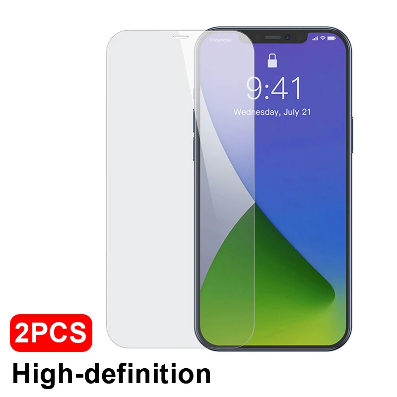 mobile protector Baseus 2PCS Screen Protector 0.3mm Full Cover Protective Tempered Glass For iPhone 12 11 Pro XS 12Pro Max XR X Mini Glass Film phone screen protectors Screen Protectors