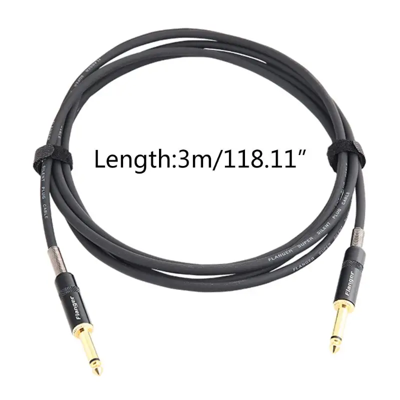 3 метра кабель для электрогитары папа-папа 6,35 мм разъем инструмент Соединительный шнур