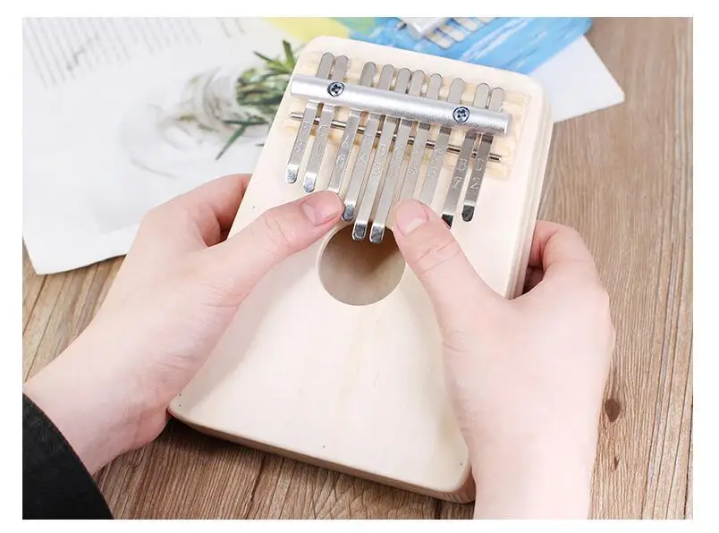 Kalimba ручной работы деревянный палец пианино Простое сочетание детский музыкальный инструмент