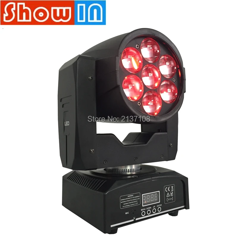 7*12 Вт RGBW светодиодный луч моющийся зум движущаяся головка 95 DMX DJ Disco вечерние