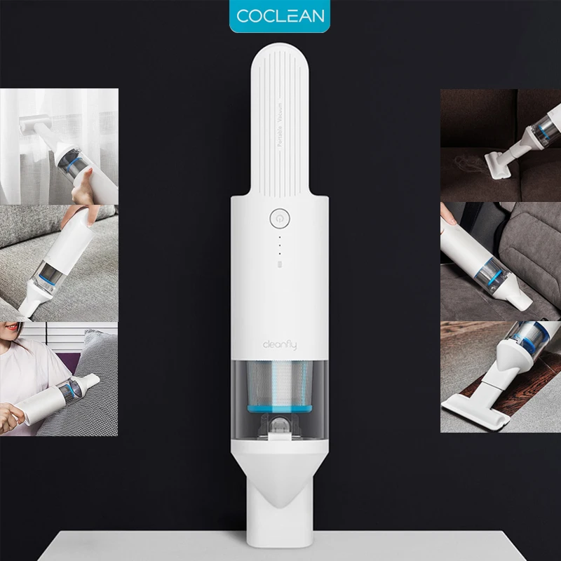 Najtaniej Najnowszy XIAOMI MIJIA Coclean odkurzacz 120W 16800Pa 40AW ręczny bezprzewodowy Super odkurzacz z silnym ssaniem bez hałasu dla domu i samochodu