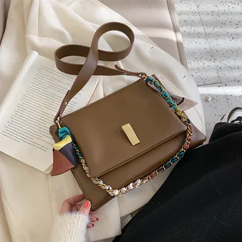 

Retro Women's Bag Fashion Korean Style Messenger Bag Simple Fashion Chain Single-Shoulder Bag for Women