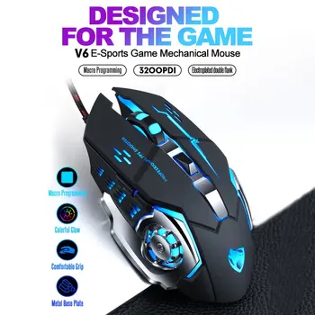

Ray Wolf V6 Wrangler Mechanical Game Wired Mouse Esports Computer Internet Cafe E-Sports Gaming Usb Mouse