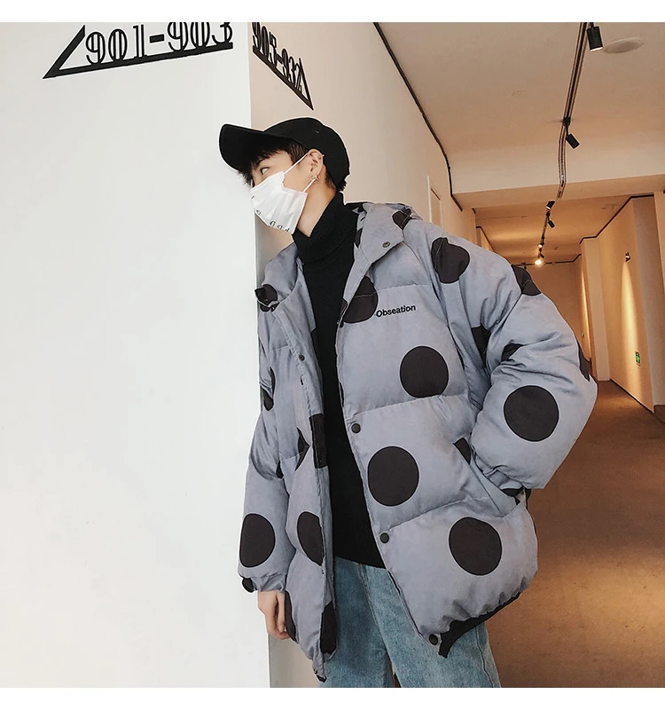 LAPPSTER с оборками в Корейском стиле; зимняя куртка Зимняя парка японский мужская с капюшоном куртка-пузырь в стиле «хип-хоп» толстый пуховик пальто