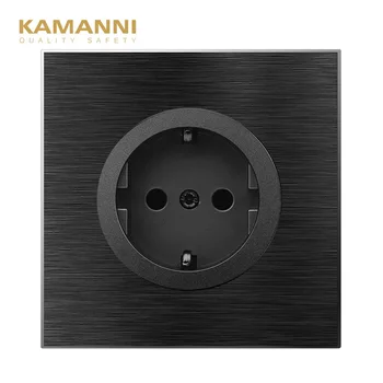 

Kamanni EU/UK/US Socket 13a/16a Aluminum Alloy Panel Two or Three Wall Power Socket 86mm
