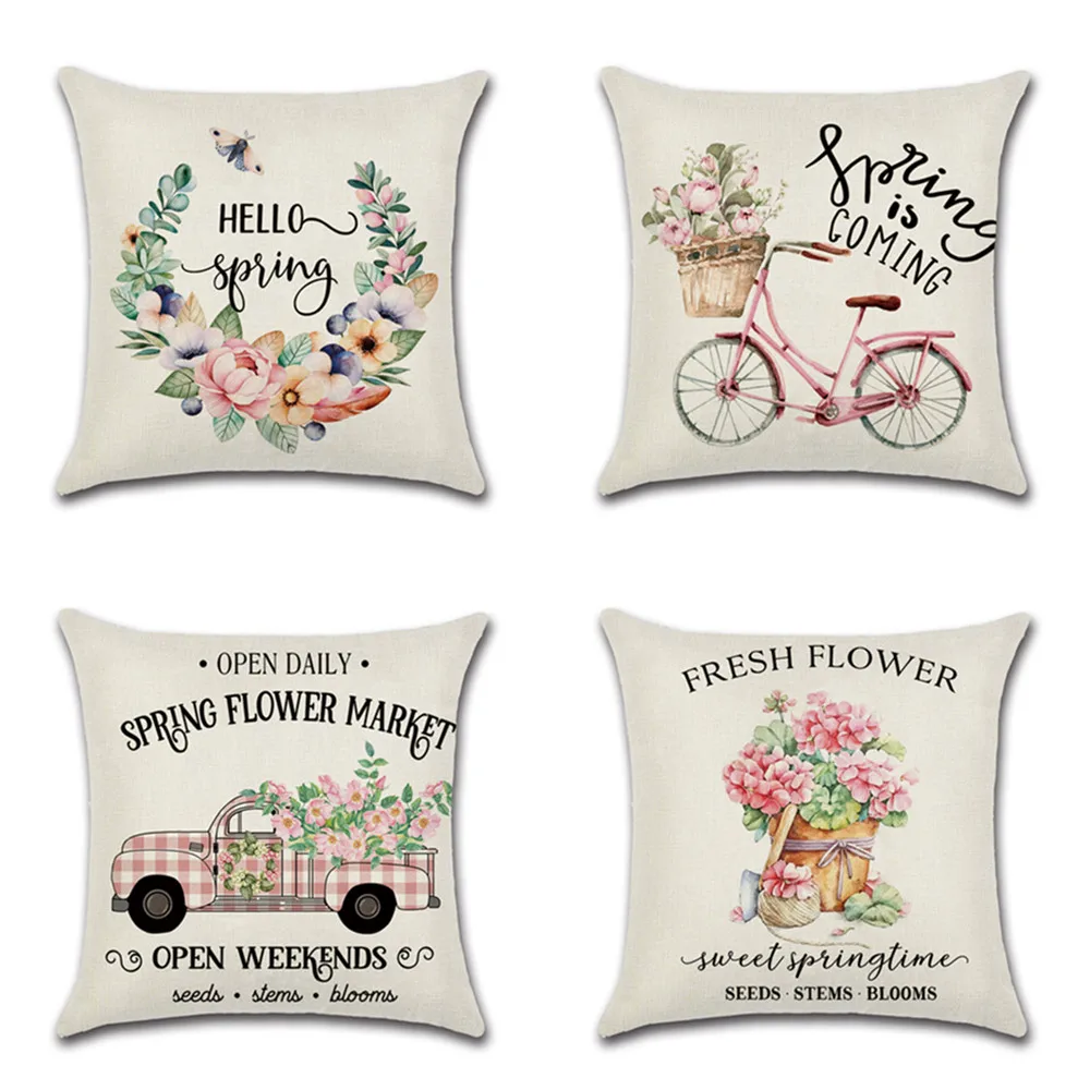 1 шт. Весенняя Декоративная гирлянда для грузовиков|Наволочка| |