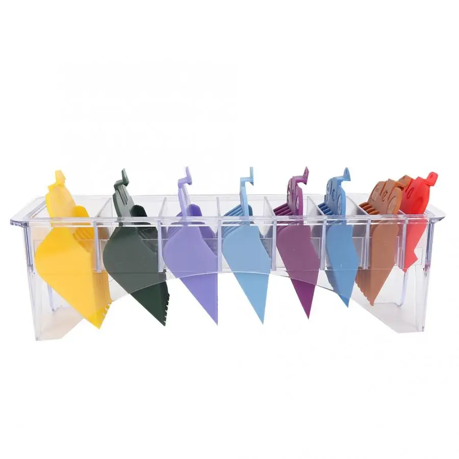 8 шт. профессиональная направляющая для стрижки волос, расческа градиентного цвета, инструмент для стрижки волос, аксессуары для укладки волос, парикмахерская расческа