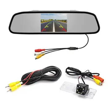 

Car 4.3 inch TFT in-Mirror Monitor and LED Adjustable Angle Rear View Camera for Toyota 4Runner SW4 Hilux Surf Fortuner Innova