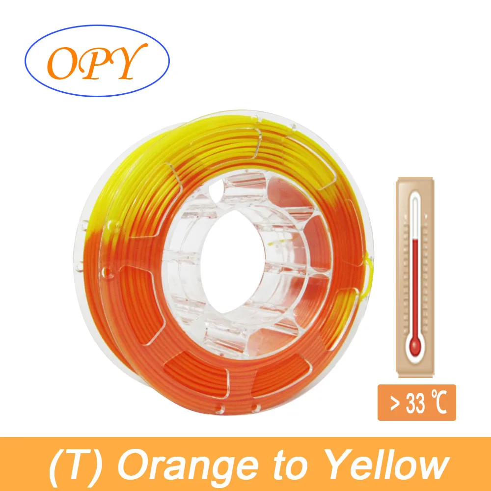 

3D Temperature Color Change Filament Gradient Thermochromic 3 Color Grey Orange Yellow Red Green Blue Thermosensitive 10m 100g
