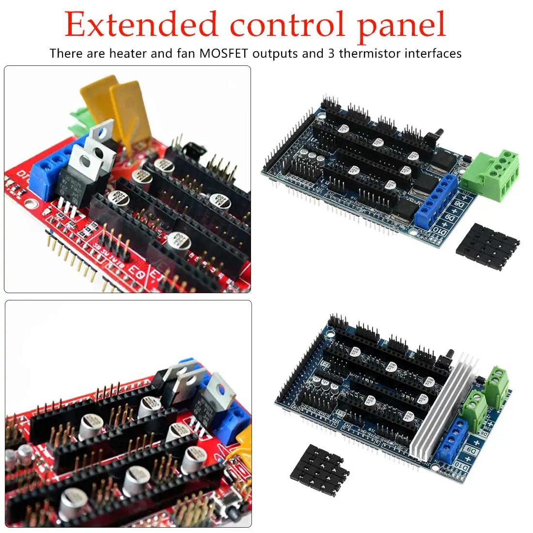 

Ramps 1.6 Expansion Control Panel with Heatsink Upgraded Ramps 1.4/1.5 for 3D Printer Board 3d printer parts