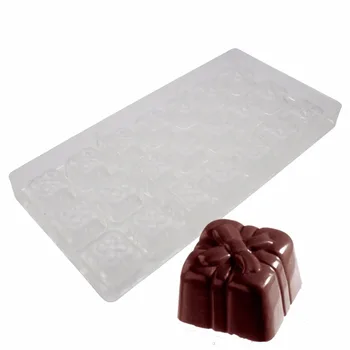 

21Cups Gift Box Shaped Polycarbonate Candy Mould Food Grade Chocolate Mold DIY Chocolate PC Tray Chocolate Tool