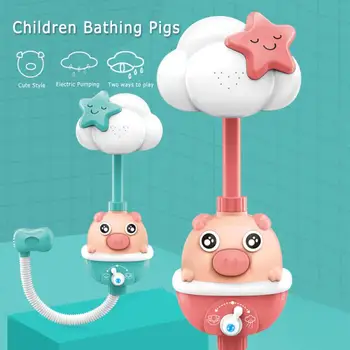 

Children Bathing Pig Electric Shower Play Water Baby Bathroom Bath Automatic Equipment Kids Shower Bath Toys Shower Head Faucet