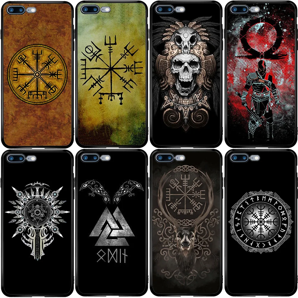 Cover Case for Xiaomi Redmi Note 6 7 9 8T 10T 9S 9A 8A A3 A2 A1 Pro Lite Black Shark Mix Max Viking Vegvisir Odin Nordic | Мобильные