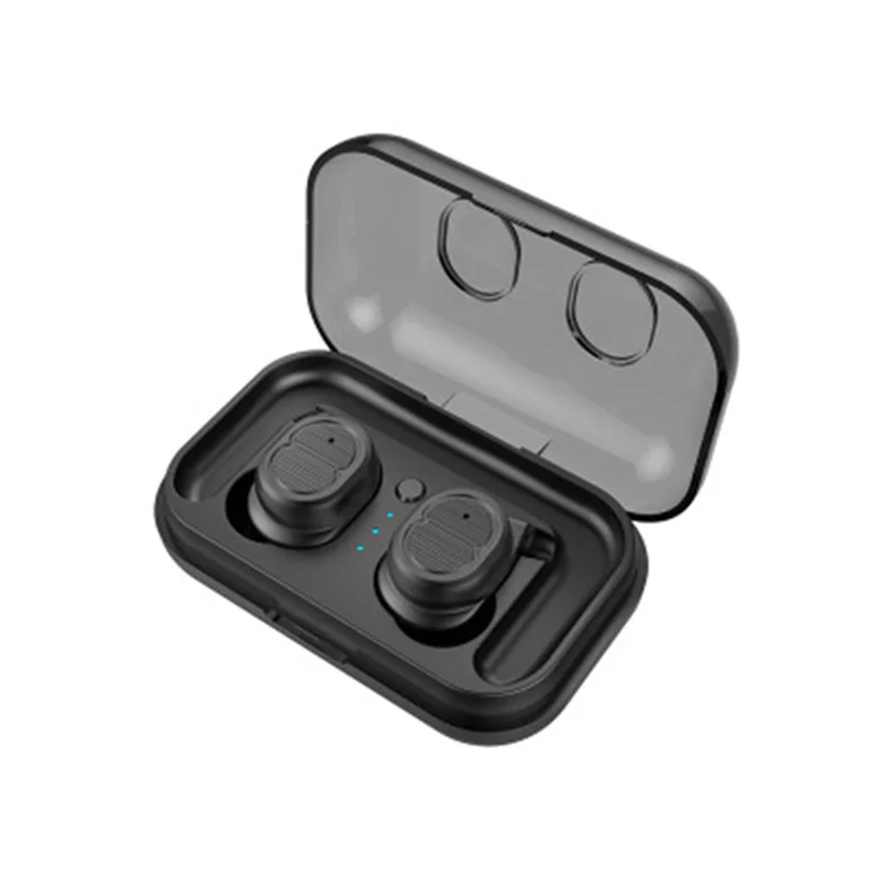 Черный TWS PLUS Мини Bluetooth наушники 5,0 портативные Близнецы Беспроводная bluetooth-гарнитура наушники ручной Бесплатный звонок для iphone xiaomi все - Цвет: Черный