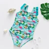 2~12Year Toddler Baby Girls Swimwear New 2022 Girls Swimwear flamingo print Children Swimwear one piece Kids Beach wear-ST246 ► Photo 1/6