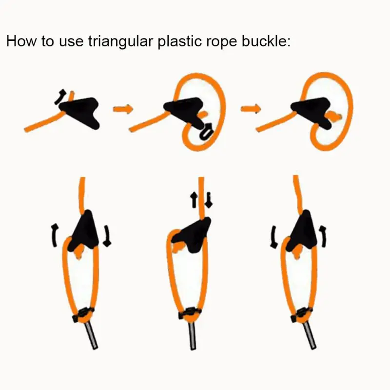 10 шт./компл. палатка крепежа небольшой Пластик анти-скольжения ветер пряжки для веревки Треугольники Шнур кабель передачи фиксаторы уход за кожей лица маска регулятор инструмент